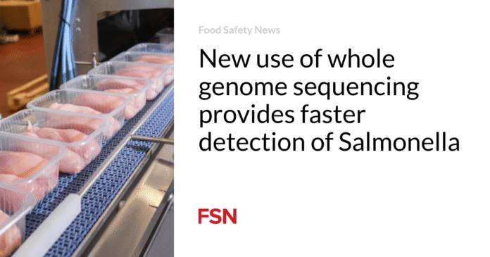 New use of whole genome sequencing provides faster detection of Salmonella
