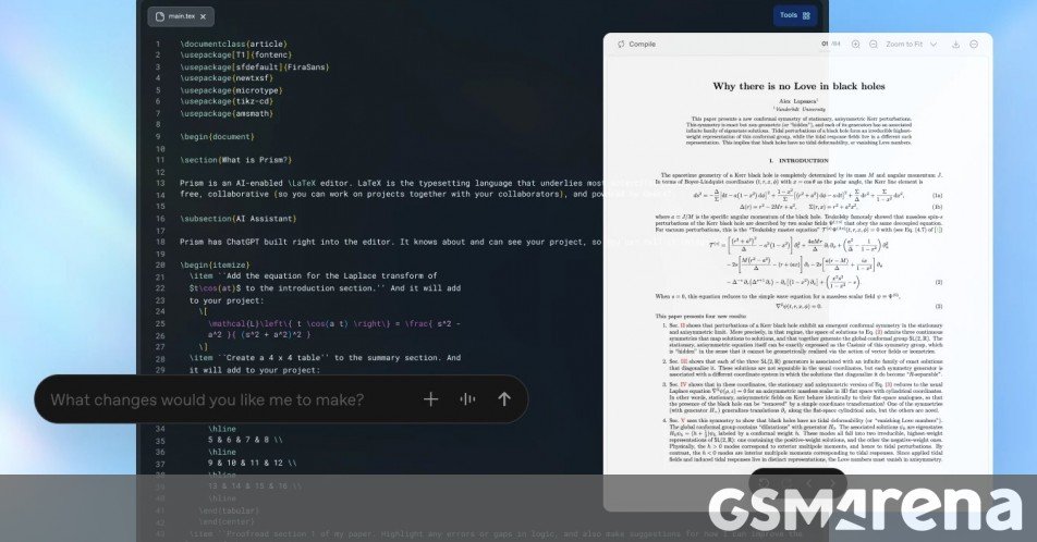 OpenAI launches Prism, an AI-native workspace for scientific collaboration